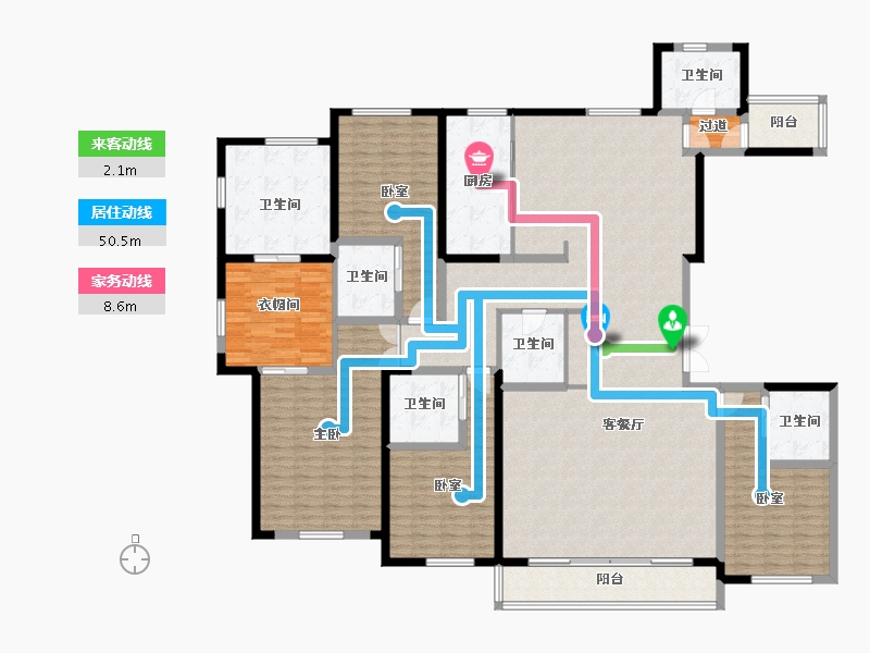 上海-上海市-龙盛·福新里-236.61-户型库-动静线