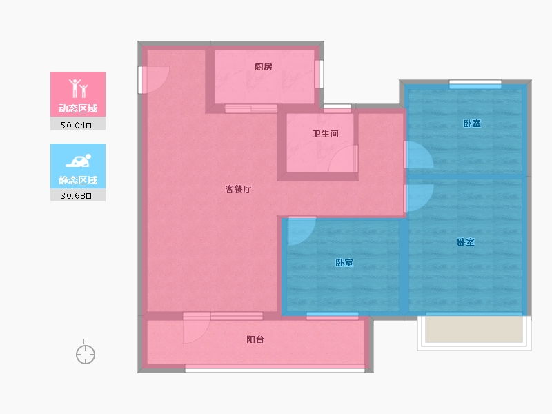 山东省-青岛市-西海岸创新科技城-71.00-户型库-动静分区