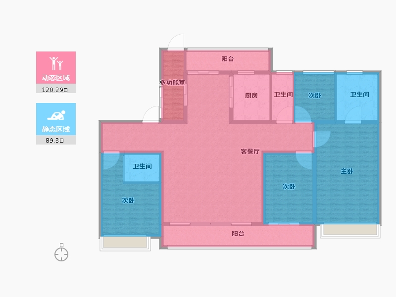 山东省-青岛市-瑞源名嘉荷府-192.36-户型库-动静分区