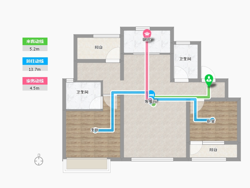 山东省-青岛市-和达可园-90.00-户型库-动静线