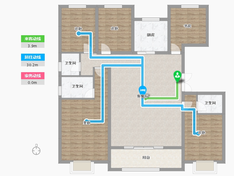 江苏省-徐州市-云龙湖峰荟-143.57-户型库-动静线