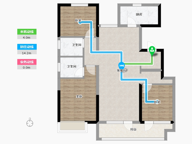 山东省-青岛市-世博城逸海-94.40-户型库-动静线