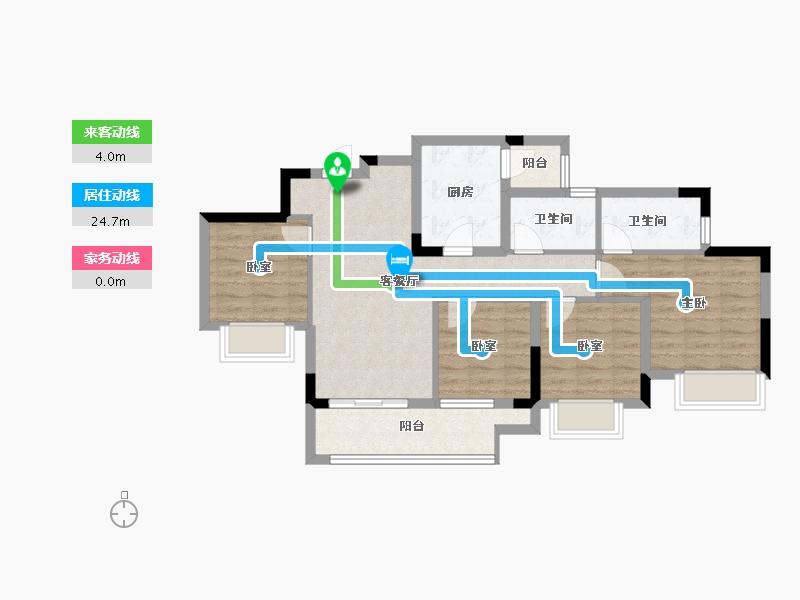 重庆-重庆市-东原江山印月-79.15-户型库-动静线