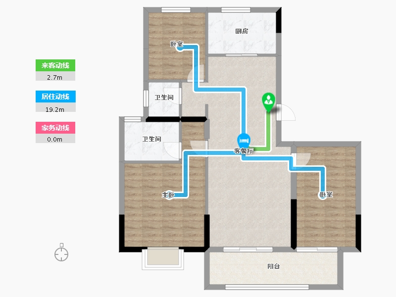 江苏省-徐州市-华美悦澜湾-97.98-户型库-动静线