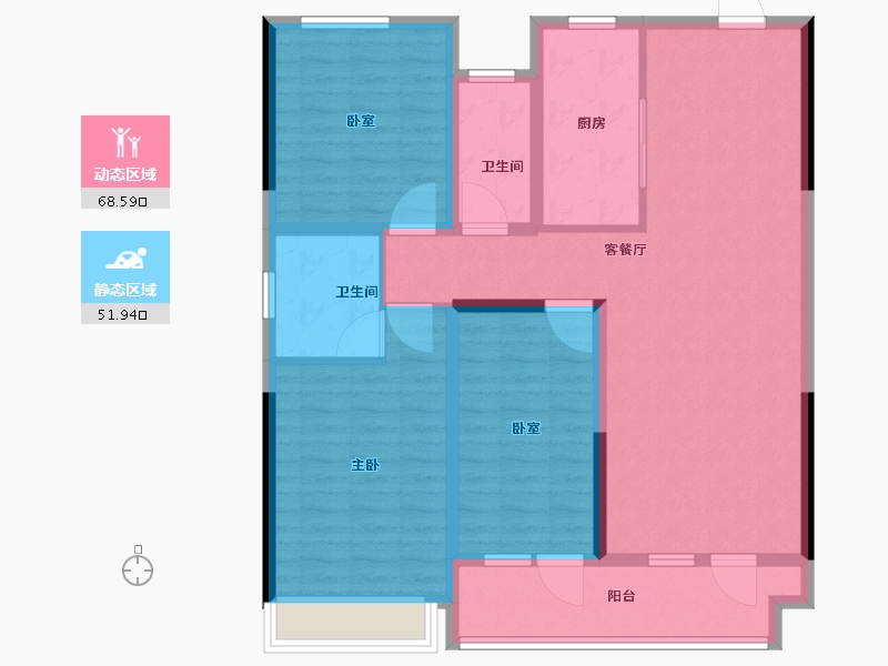 山东省-青岛市-瑞源怡隆国际-108.01-户型库-动静分区