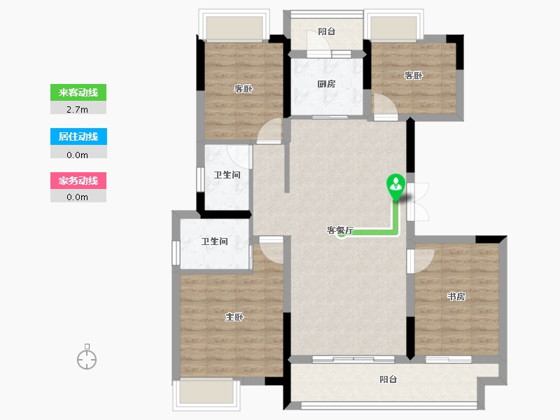 重庆-重庆市-中建滨江星城-93.38-户型库-动静线