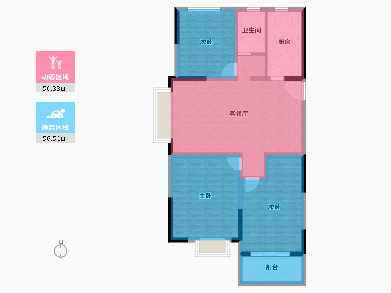 江苏省-徐州市-佳泰雅园-96.01-户型库-动静分区