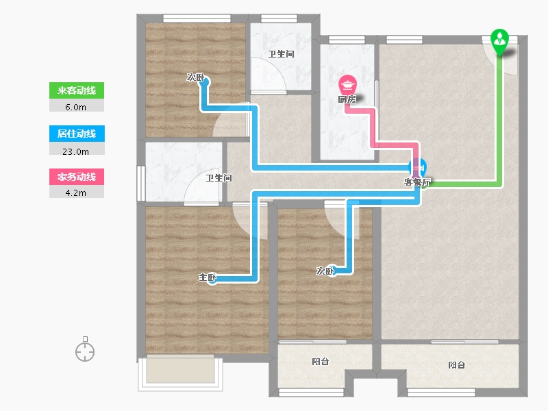 江苏省-徐州市-上水璞园-103.21-户型库-动静线