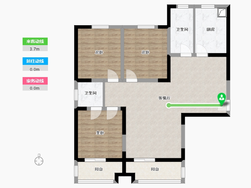 陕西省-西安市-桃苑红杉郡-97.28-户型库-动静线