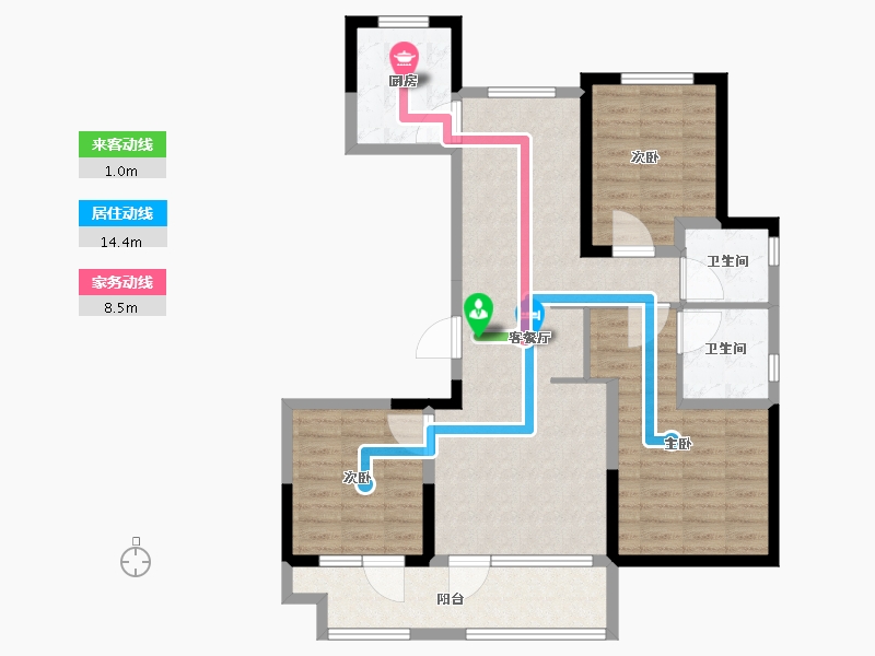 山东省-青岛市-融海致远居-95.20-户型库-动静线