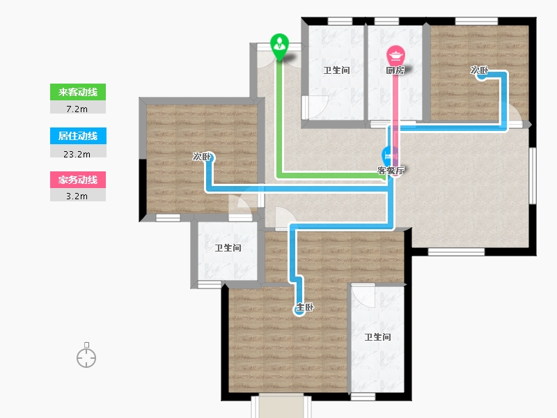 湖南省-株洲市-第四代住房未来社区-150.00-户型库-动静线