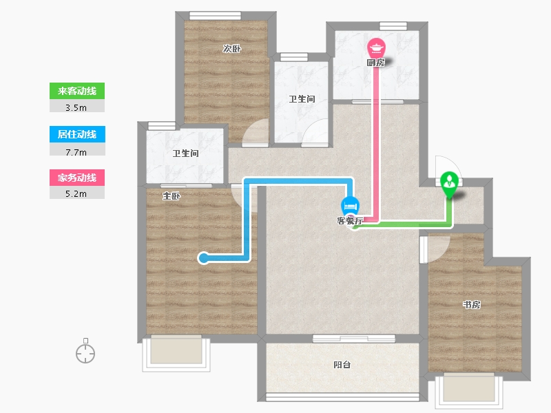 江苏省-徐州市-​颐居隐山观湖-83.71-户型库-动静线