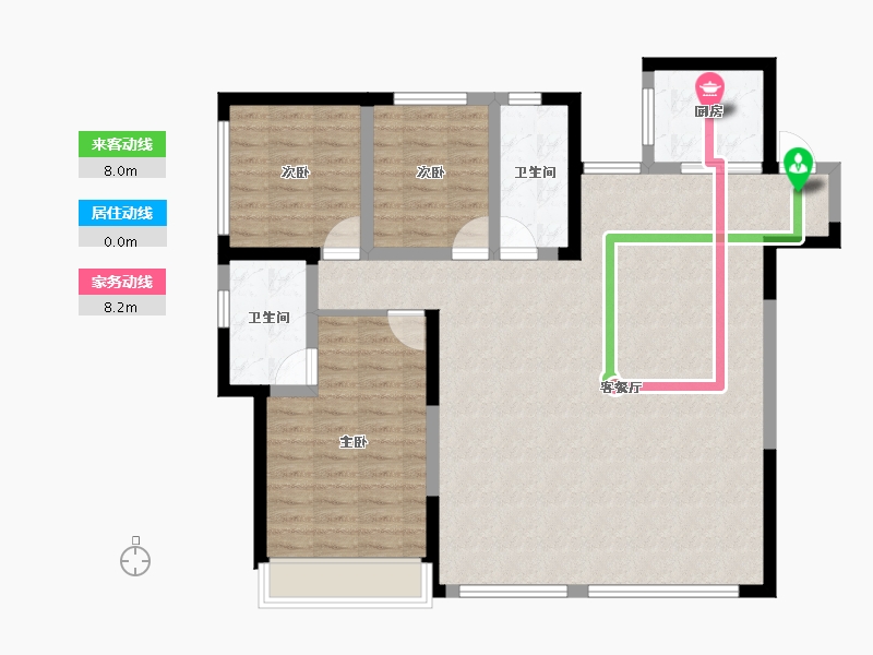 山东省-青岛市-我家阳光上城-108.00-户型库-动静线