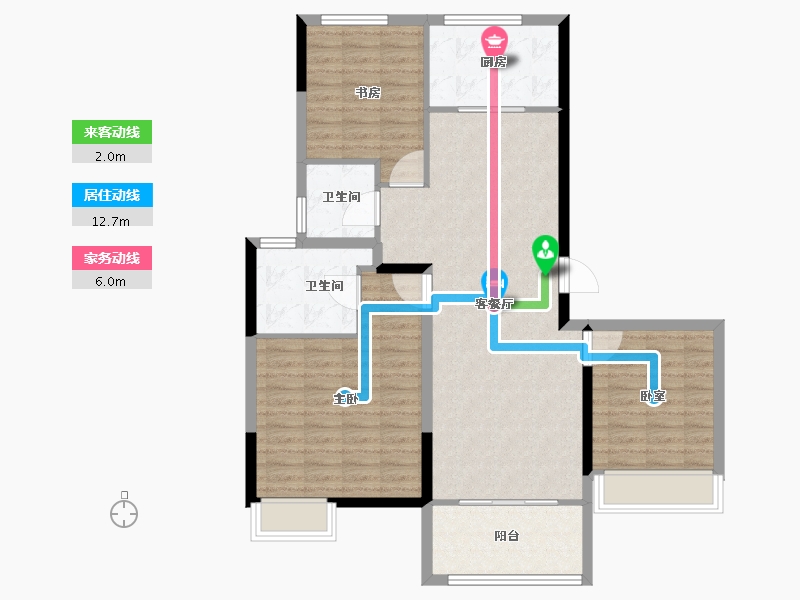 江苏省-徐州市-​颐居隐山观湖-101.02-户型库-动静线