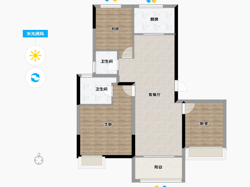 江苏省-徐州市-​颐居隐山观湖-101.02-户型库-采光通风