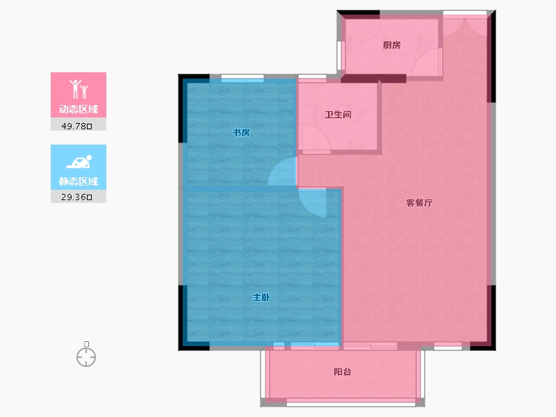 浙江省-温州市-南湖未来社区-72.34-户型库-动静分区