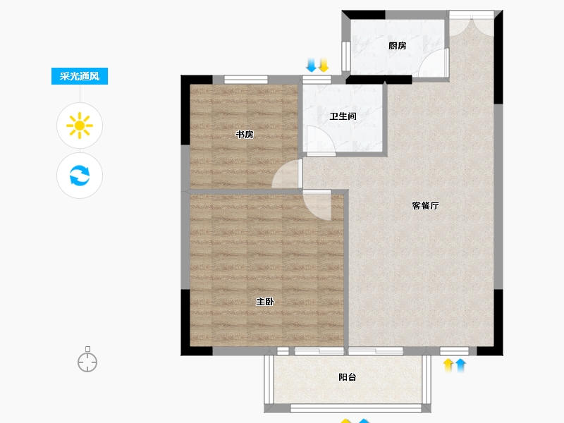 浙江省-温州市-南湖未来社区-72.34-户型库-采光通风