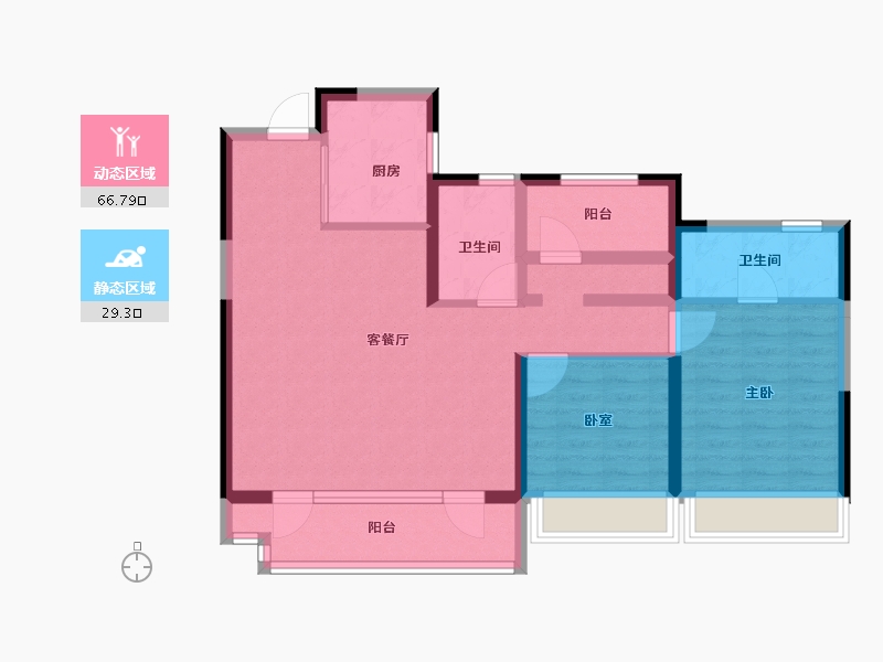 山东省-青岛市-中南山海壹品-85.00-户型库-动静分区