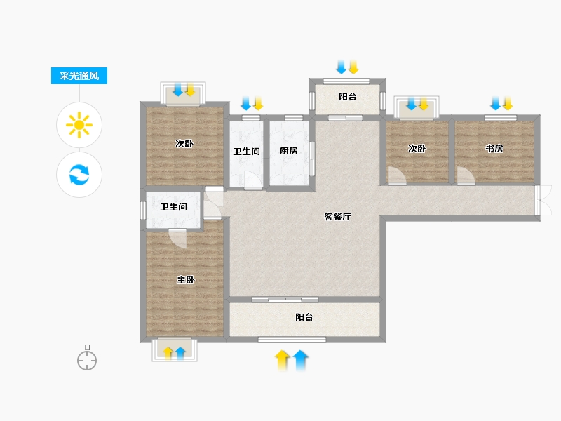 云南省-玉溪市-北大资源-120.00-户型库-采光通风