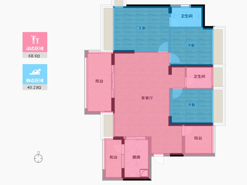 广东省-惠州市-惠阳振业城-97.75-户型库-动静分区