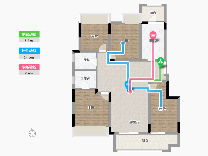 重庆-重庆市-金地自在城-108.24-户型库-动静线