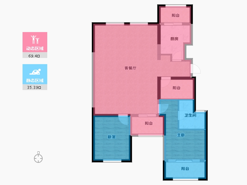 山东省-青岛市-福林苑三期-94.00-户型库-动静分区