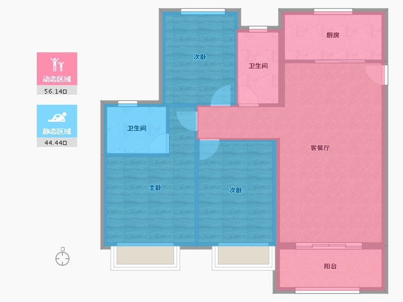 山东省-青岛市-名城府邸-91.20-户型库-动静分区