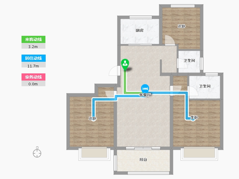 山东省-青岛市-名城府邸-93.41-户型库-动静线