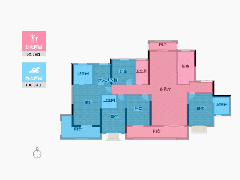 湖南省-长沙市-兆基璟宸府-178.38-户型库-动静分区