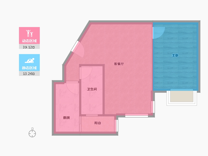 北京-北京市-大河庄苑-60.00-户型库-动静分区