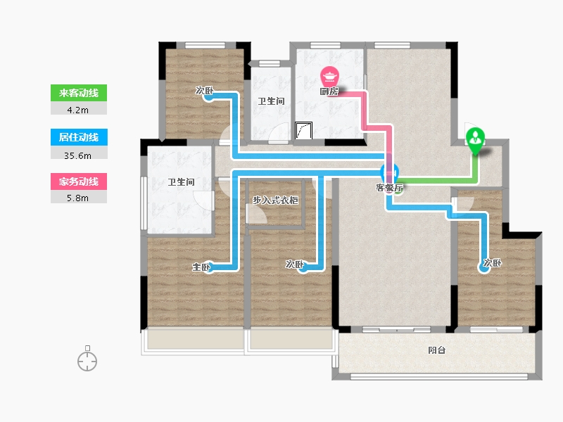 浙江省-绍兴市-和樾府-141.61-户型库-动静线