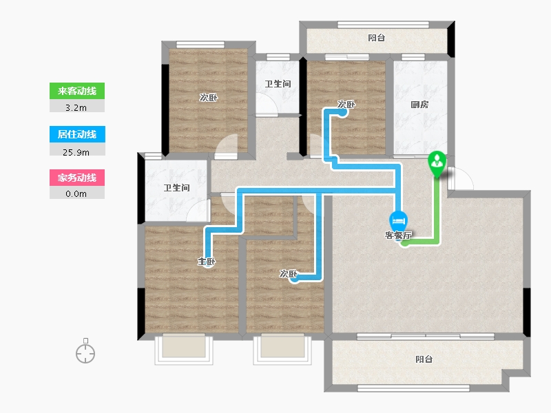 湖南省-长沙市-博林云栖-115.20-户型库-动静线