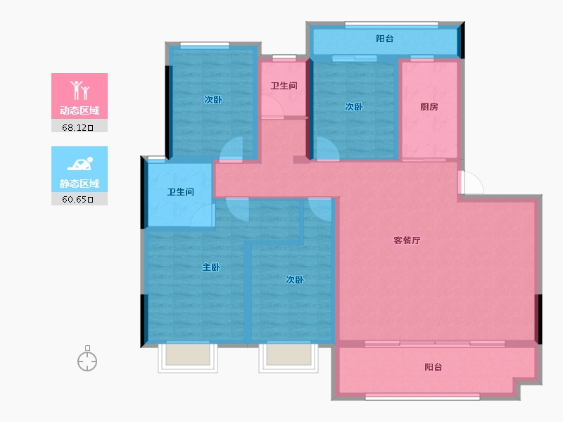 湖南省-长沙市-博林云栖-115.20-户型库-动静分区