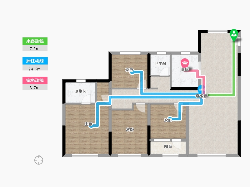 山东省-青岛市-龙湖春江彼岸-116.00-户型库-动静线