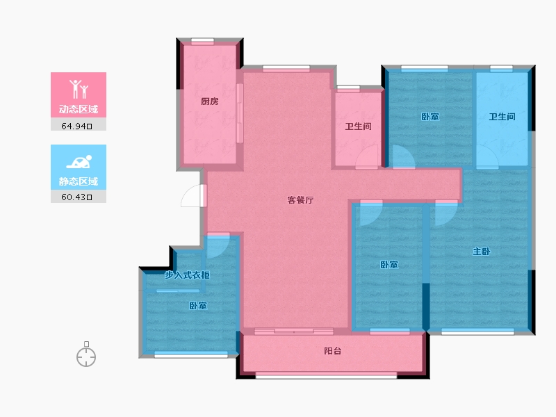 山东省-烟台市-金地浅山艺境玺湖-112.00-户型库-动静分区