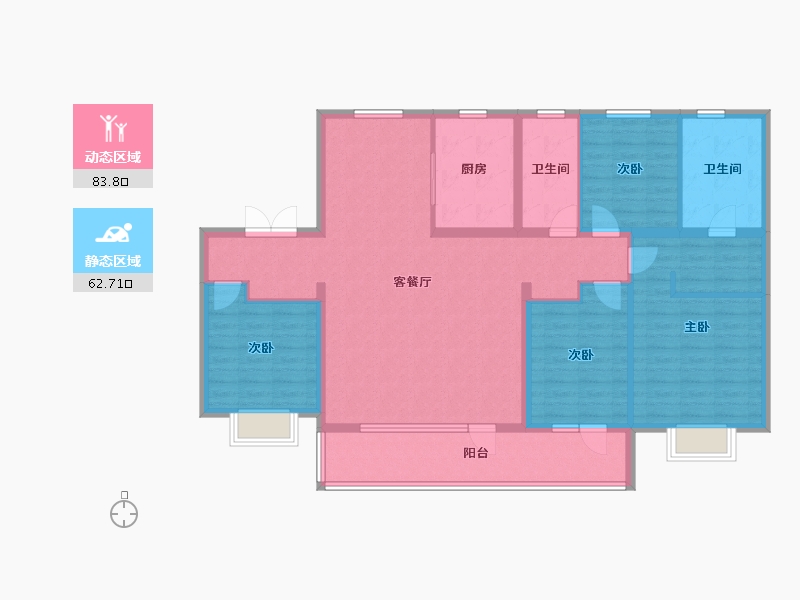 山东省-青岛市-灵山湾壹号-132.01-户型库-动静分区