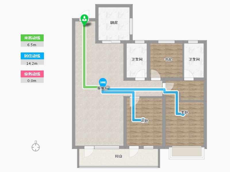 山东省-青岛市-海尔产城创东方学府-101.80-户型库-动静线