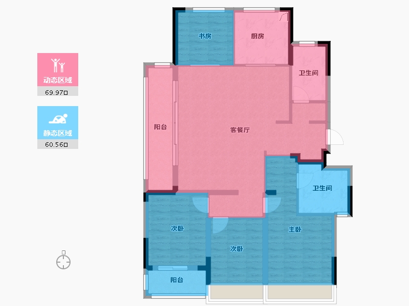 浙江省-绍兴市-和樾府-117.60-户型库-动静分区