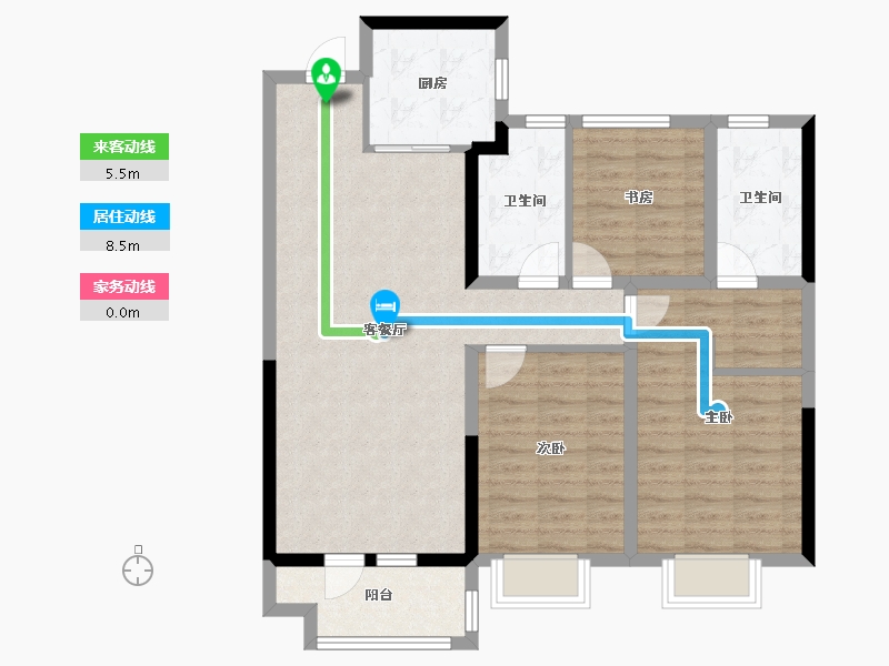 山东省-青岛市-海尔产城创东方学府-91.21-户型库-动静线