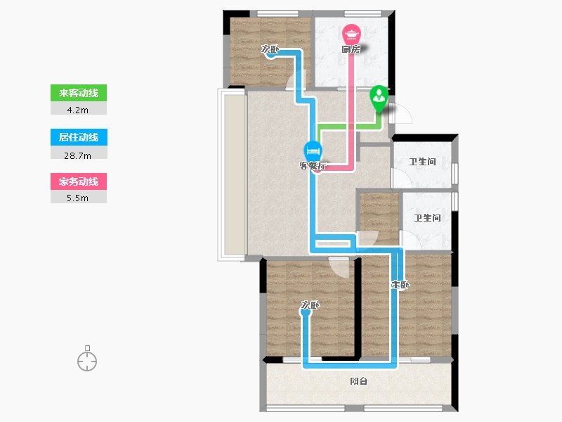 浙江省-台州市-永宁半岛-90.40-户型库-动静线