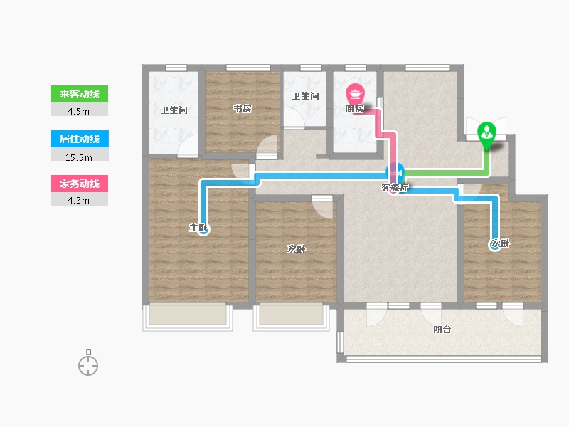 山东省-烟台市-金科博翠山-122.89-户型库-动静线