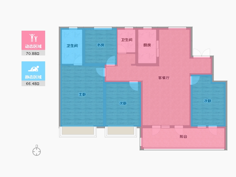 山东省-烟台市-金科博翠山-122.89-户型库-动静分区