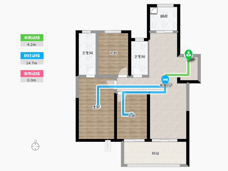 江苏省-无锡市-红豆香江华府-102.09-户型库-动静线