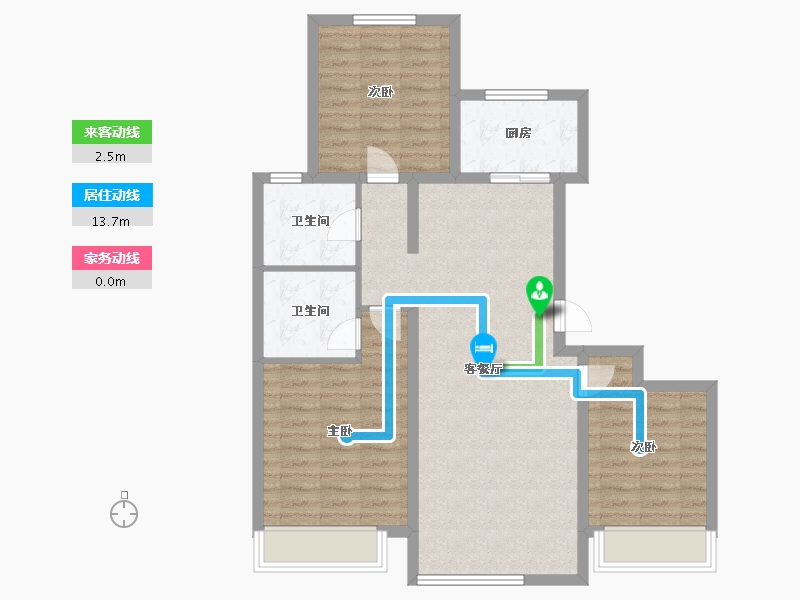 山东省-烟台市-万光山海城B区御山海-88.00-户型库-动静线