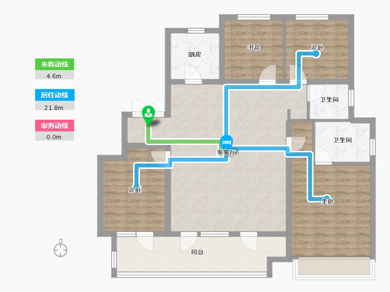 山东省-烟台市-金科博翠山-111.29-户型库-动静线