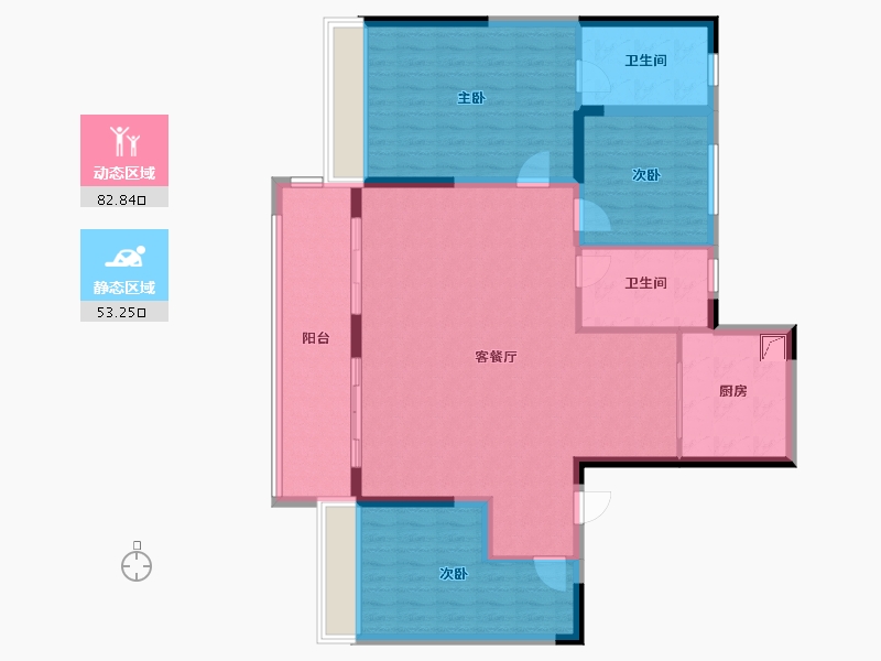 江苏省-无锡市-龙湖粼云上府-124.00-户型库-动静分区