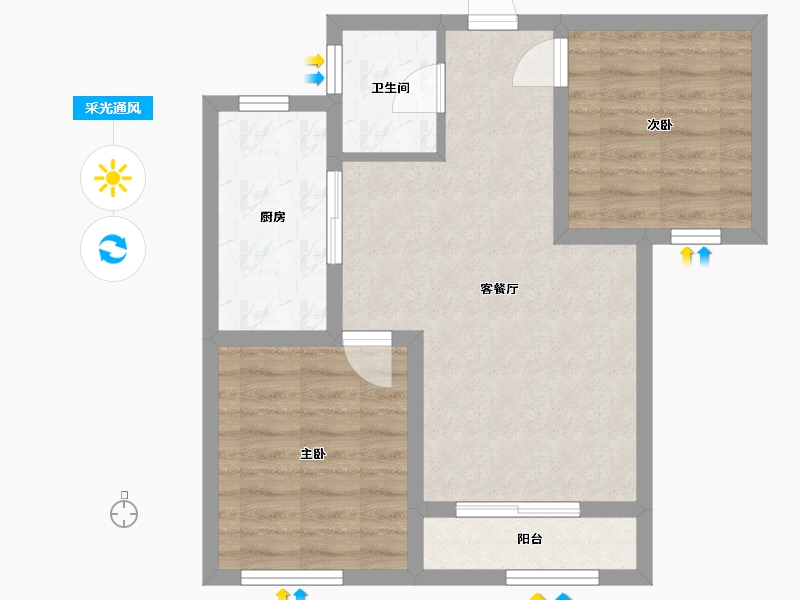 天津-天津市-宝境檀香-66.22-户型库-采光通风