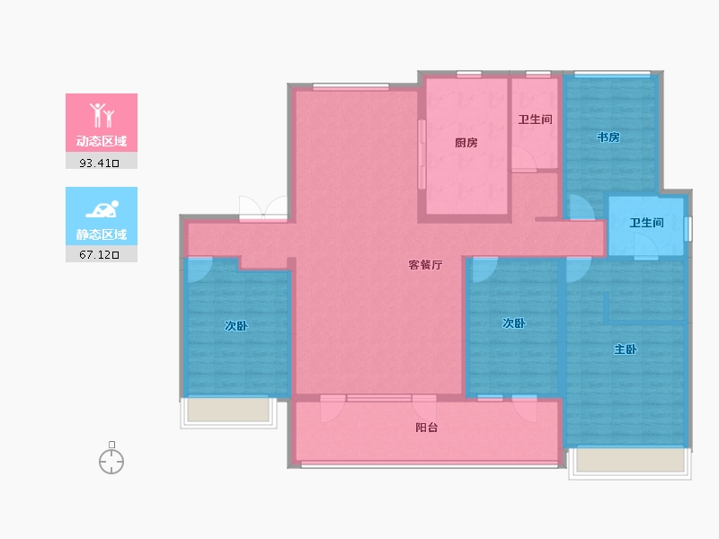 山东省-烟台市-金科博翠山-144.99-户型库-动静分区