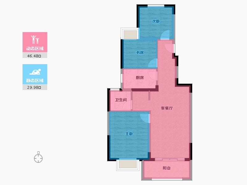 江苏省-南通市-崇明岛大爱城-68.01-户型库-动静分区