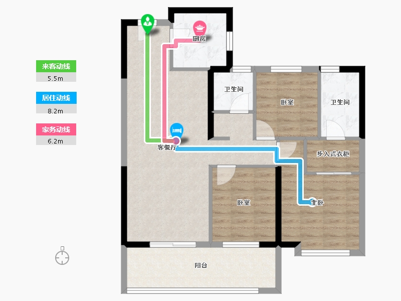 甘肃省-兰州市-瑞岭学府-88.00-户型库-动静线